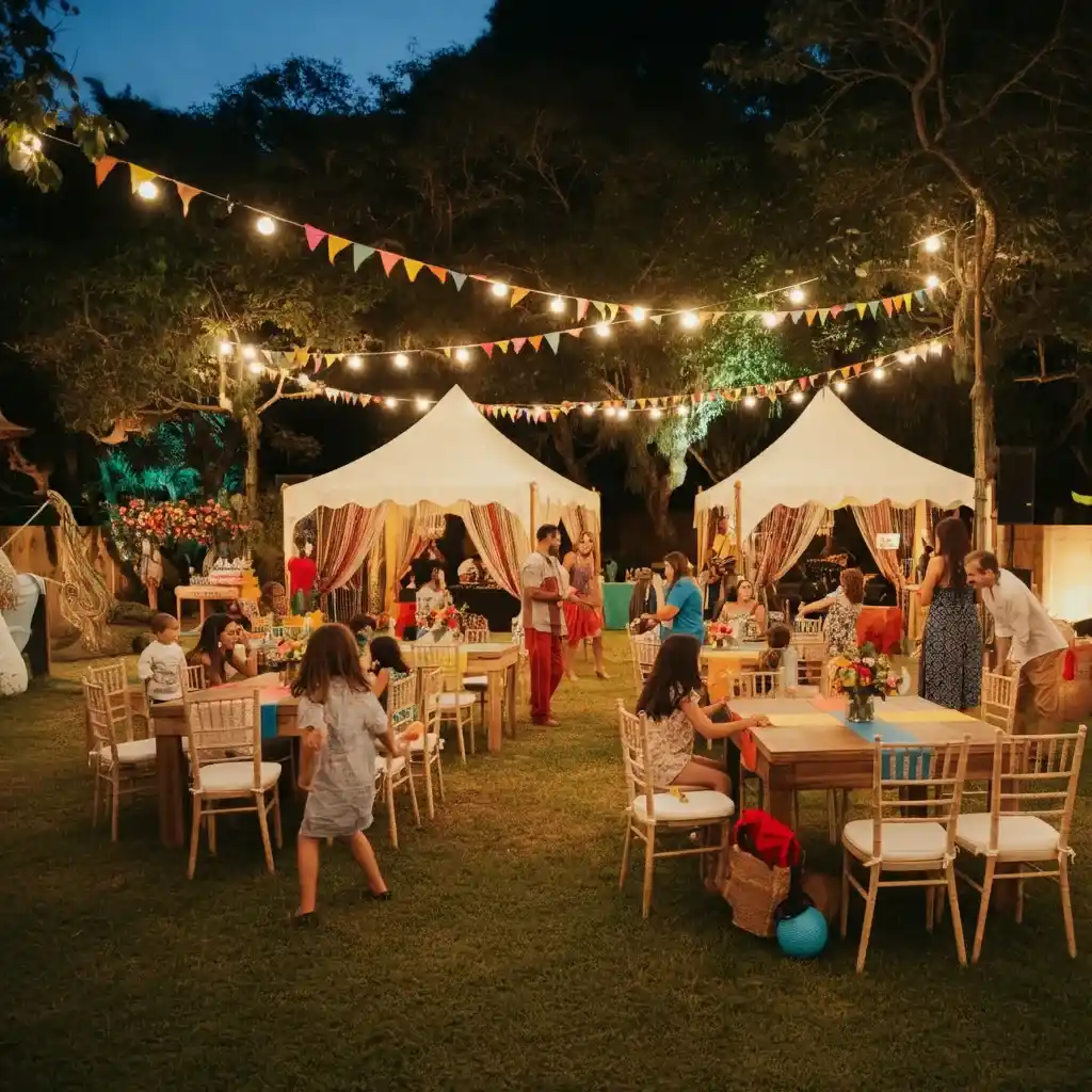 Evento corporativo familiar - aluguel de brinquedos